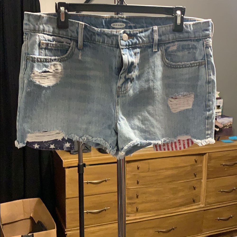 Red white and blue shorts